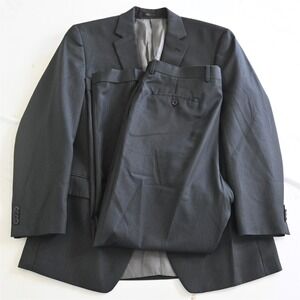 Michael Kors 40R 34x30 Black Striped 100%‎ Wool Mens Jacket Pants Suit